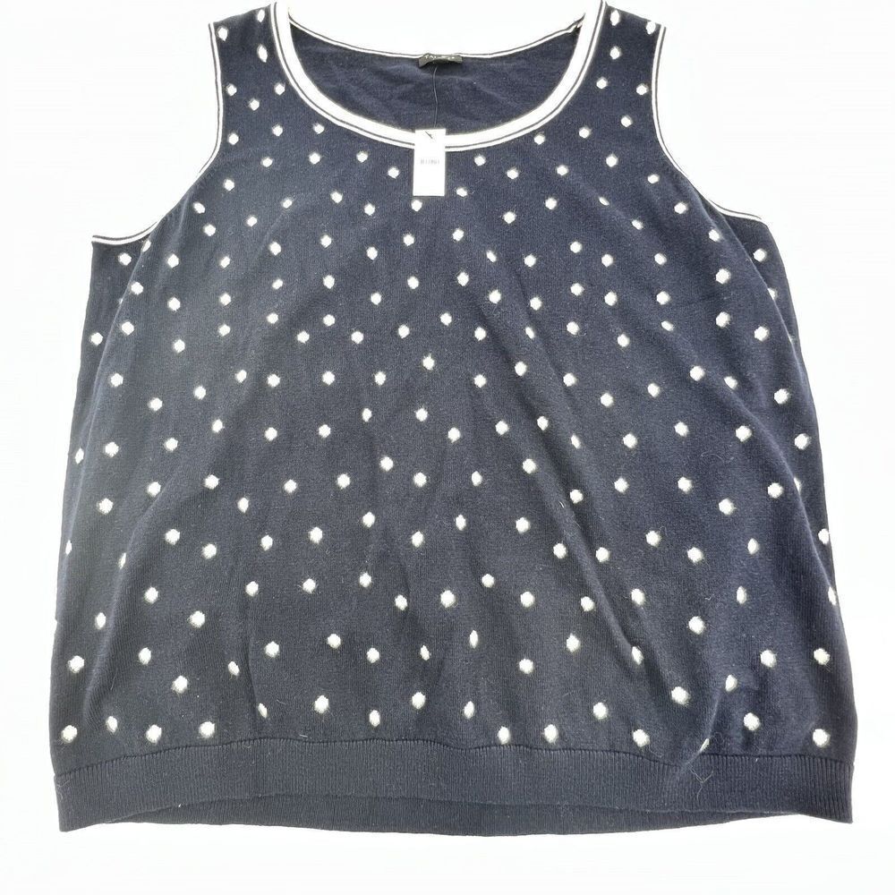 Talbots CHARMING SHELL - INTARSIA DOT Blue NWT Size 2X